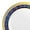 White, variant on Smarty 10.25" White w/ Blue & Silver Royal Rim Plastic Dinner Plates 120ct