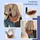 thumbnail image 4 of Bolso Dumpling Bolso Satchel Para Mujer Bolso Bandolera Bolso De Viaje De Pana De Color Sólido, 4 of 9