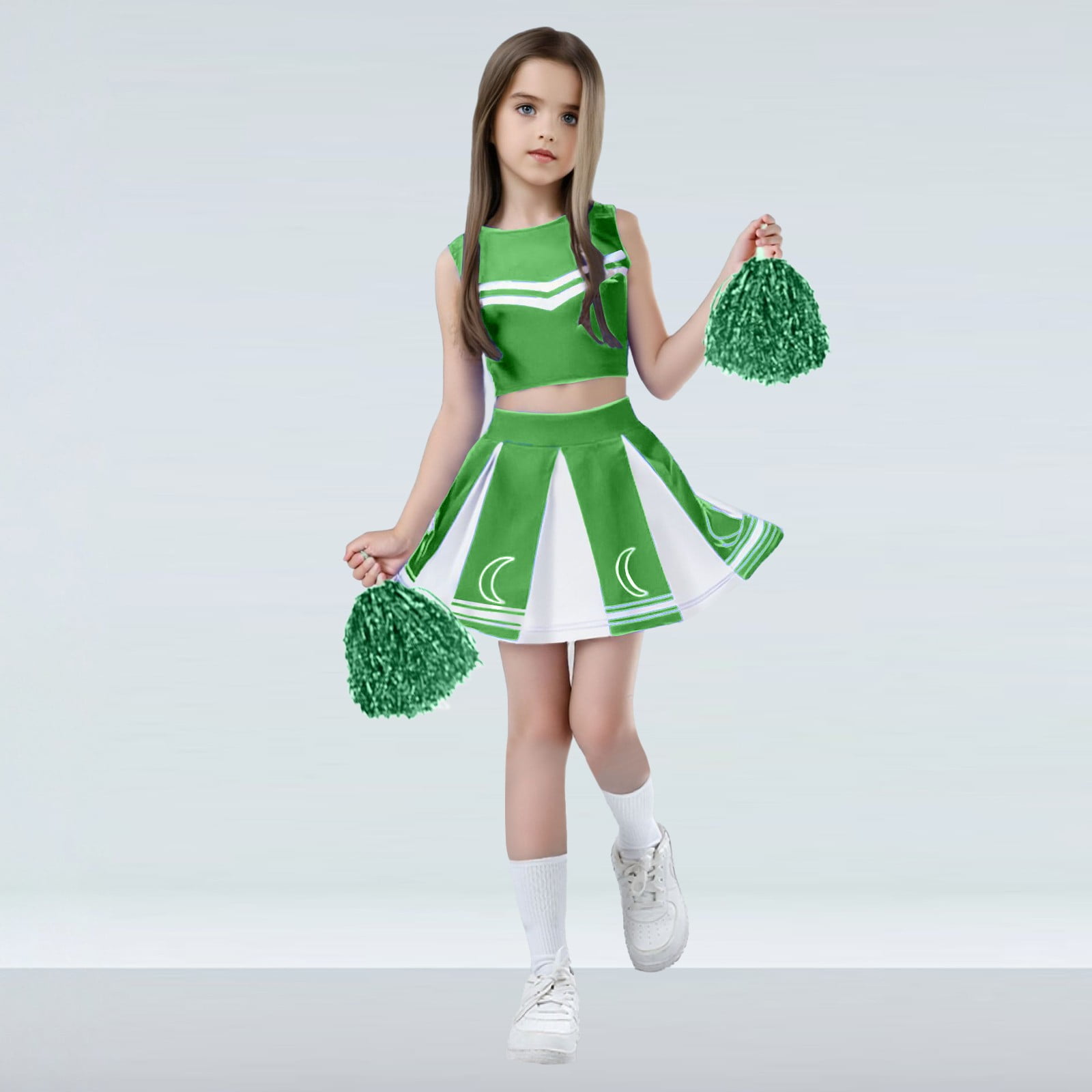 green cheerleader dress Green & White Cheer Uniform, Customized Cheerleading Uniform, Girls Cheer Uniform, Green and White Cheer Uniform, Green Cheer Costume