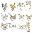 thumbnail image 7 of dianhelloya 10Pcs Sparkling Rhinestones Nail Charms Three-dimensional Bowknot Alloy DIY Accessories, 7 of 7