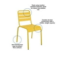 thumbnail image 4 of Novogratz Poolside Gossip, June Outdoor/Indoor Stacking Dining Chairs, 2-Pack, Yellow, 4 of 6