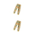 thumbnail image 1 of Qarigey Pantalones cálidos gruesos a prueba de viento calzoncillos largos transpirables para niños pantalones de casa ropa interior térmica Amarillo 100cm 2piezas, 1 of 6