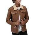 thumbnail image 3 of X RAY Jeans Men's Jacket with Faux Shearling Lining, Brown, XL, 3 of 9