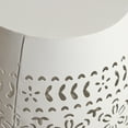 thumbnail image 3 of GDF Studio Apple Valley Indoor 12" Lace Cut Iron Side Table, White, 3 of 6