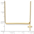 thumbnail image 4 of 14K Yellow Gold Polished Cross with 2In Extender Necklace, 4 of 5
