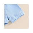 thumbnail image 5 of Baby 2 Piece Outfits Summer Striped Short Sleeve Romper and Elastic Shorts Set for Toddler Newborn Girl Boy, 5 of 11