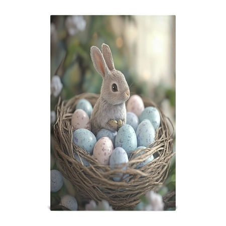 

Kitchen Towel 28x18 Inches x6，Plate Towel Decorative Towel Napkin Tea Towel Tea Towels For Kitchen Dish Cloths & Dish Towels Easter Bunny and Egg