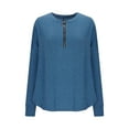 thumbnail image 5 of Nfurl Quarter Zip Shirts for Women Loose Fit Long Sleeve Tops Dressy Casual Solid Color Blouses 2025 Fall Clothes Going Out Top Navy XXL, 5 of 7
