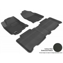 3D MAXpider 2013-2018 Fits Toyota Rav4 Kagu 1st Row 2nd Row Black Carbon Fiber Embossed Pattern Floor Mat L1TY12701509