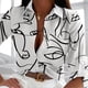 thumbnail image 1 of Camisas De Mujer Primavera verano botón camiseta moda mujer blusa ropa femenina (plata XL) Cgtredaw Para estrenar, 1 of 1