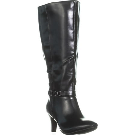 - Womens KS35 Hulah Wide Calf Knee High Boots, Black
