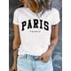 thumbnail image 1 of Print T-shirt, Short Sleeve Crew Neck Casual Top For Summer & Spring, Women's Clothing, 1 of 6