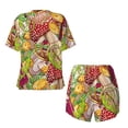thumbnail image 5 of Lsque Bright Mushrooms Women's Short-Sleeved Pajama Set - 2 Piece Soft and Lightweight Sleepwear Set-3X-Large, 5 of 9