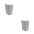 thumbnail image 3 of Youkk 1/2/3 Kitchen Trash Can With Lid - Large Capacity Modern Rectangular Trash Bathroom Toilet Nordic Grey L 2PCS, 3 of 6