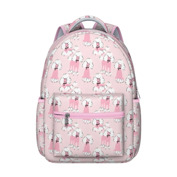 Doodle Poodle Image Backpack for School,Cute School Bag,Schoolbag with Adjustable Shoulder Straps & Padded Back,15.3"x11"x7.1".