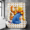 thumbnail image 1 of Winnie the Pooh Shower Curtain Likable Quick-Drying Vivid Shower Liner for Gift to Friens for Home Bathroom Decoration with 12 PCS Hooks ,3 Size, 1 of 9