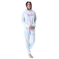 thumbnail image 3 of Mattel Barbie Doll Logo Tie Dye Womens' Pajama Cropped Hooded Jogger Set, 3 of 8