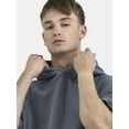 thumbnail image 4 of No Boundaries French Terry Pullover Hoodie with Short Sleeves, Men's and Big Men's, 4 of 5