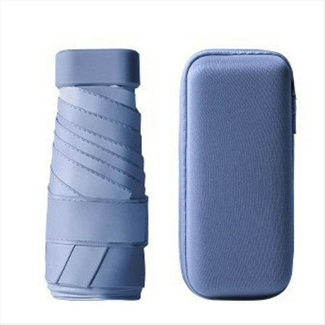 Seis Paraguas de Tarjeta Plegable Portátil Bolsillo Cápsula Paraguas Anti-Ultravioleta para Lluvia y Brillo Protector Solar Paraguas, B