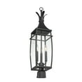 thumbnail image 3 of Matte Black Three Light Outdoor Post Lantern from the Montpelier Collection, 3 of 5