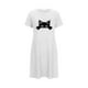 thumbnail image 5 of Camisón corto de talla grande para mujer, camisón de manga corta con estampado de pecho a la moda, camisón para mujer, 5 of 5