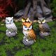 thumbnail image 5 of Mini estatua de búho, 4 Uds., espantapájaros, búho artificial, señuelo, escultura, accesorios de jardín de hadas, suministros, macetas para plantas de micropaisaje, 5 of 5