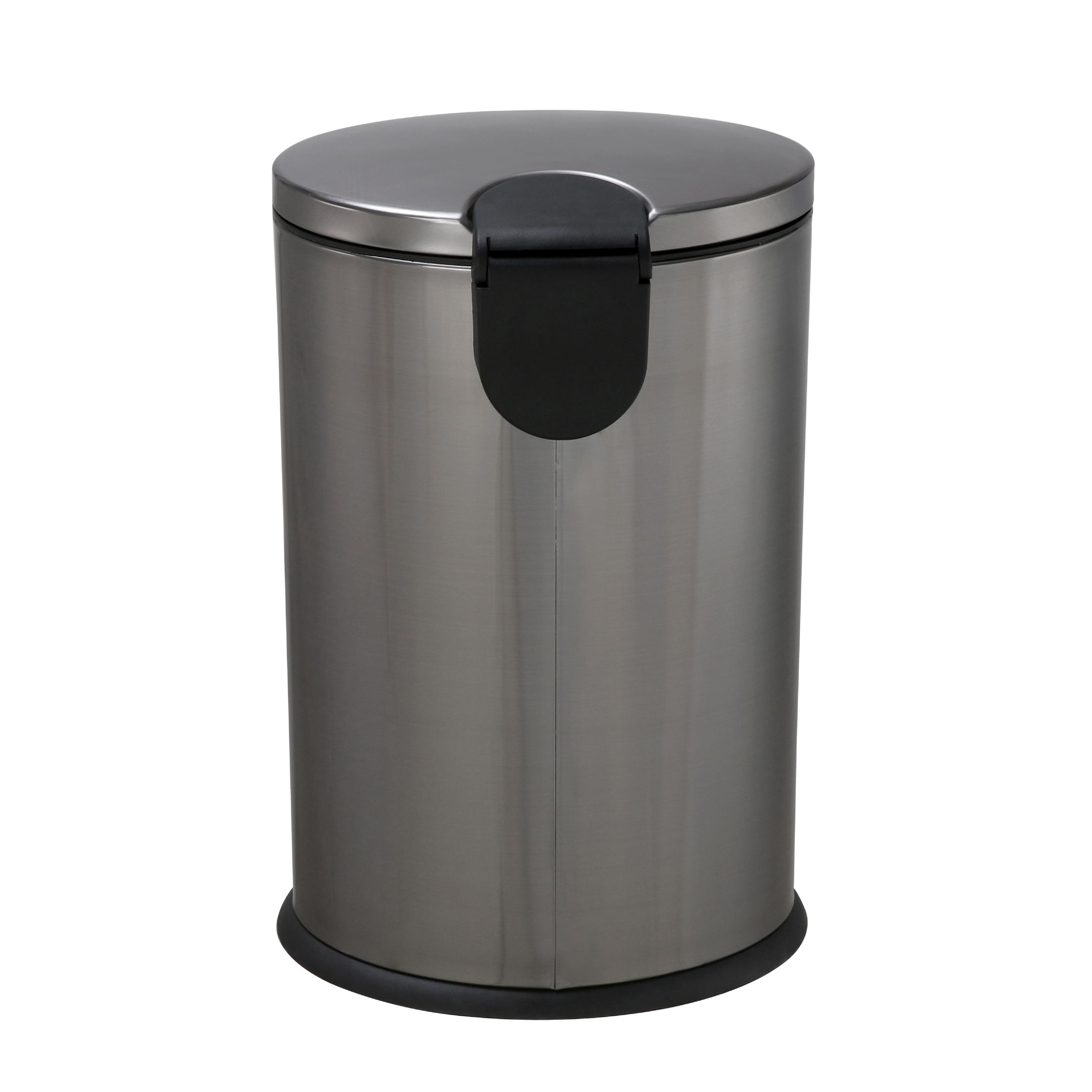 Better Homes & Gardens 10.5 Gallon Black Stainless Steel Oval Step Can
