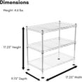 thumbnail image 5 of Internet's Best 3-Tier Mini Wire Utility Shelving - Silver, 5 of 9
