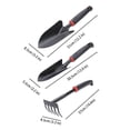 thumbnail image 3 of Lttoisl Heavy Duty Carbon Steel Garden Trowel Set, 3 Sizes Hand Shovel with Ergonomic PP/PVC Grip, Rust-Resistant Digging Tool for Planting, Weeding, Transplanting (Black), 3 of 8