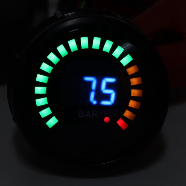 Medidor De Vacío Para Coche, Medidor De Vacío De 2 Pulgadas, Escala LED, Pantalla Digital, 12V, Universal