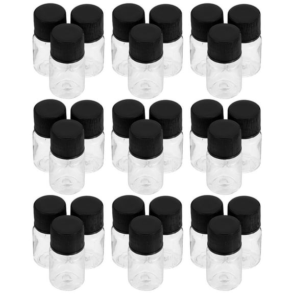 IBASETOY 50pcs Small Plastic Bottles for Liquids Clear PET Storage for Travel Adults