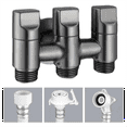 thumbnail image 4 of 3 Way Angle Valve Improve the Functionality of Your Home or Commercial Spaces with the Three Way Black-Gray Stainless steel, 4 of 9