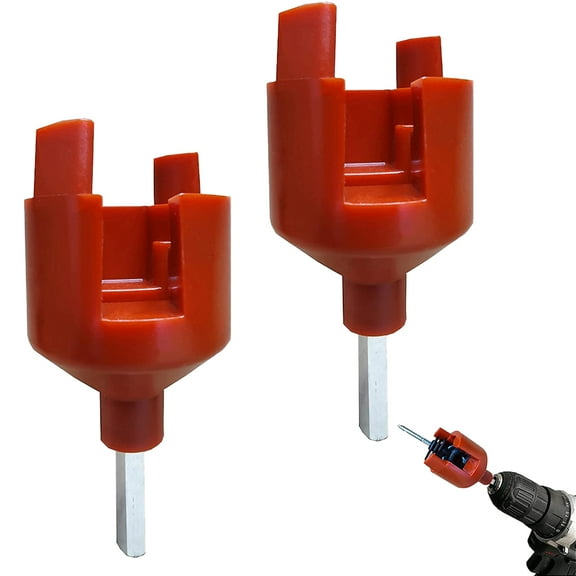 2 Pcs Drill Chuck Socket Tool of Electric Fence Screw Red Insulator Screw in Tool