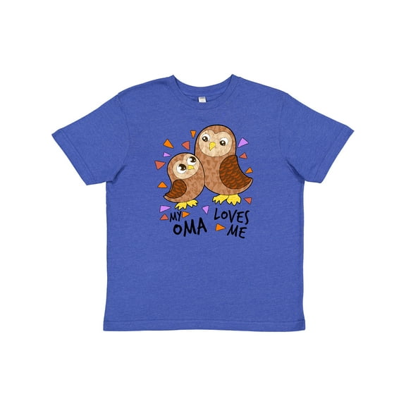 Inktastic My Oma Loves Me- cute owl family Youth T-Shirt