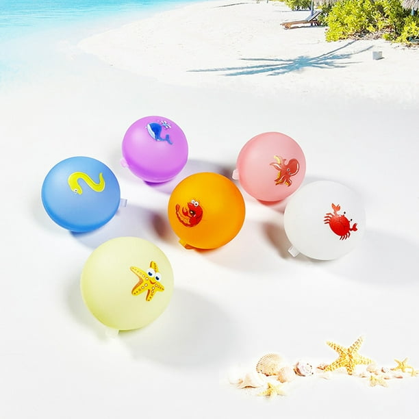 Boule absorbante réutilisable bombe à eau d'été piscine fête jeux d'eau (6  multicolores)