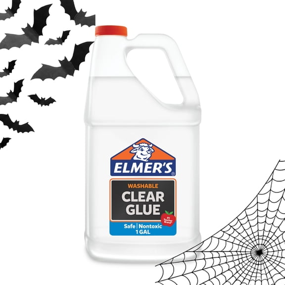 Elmer's Liquid School Glue, Clear, Washable, Great for Making Slime, 1 Gallon