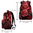 thumbnail image 2 of Roses Backpack Lightweight Bookbag Travel Rucksack Laptop Daypack for Women Men, 2 of 6