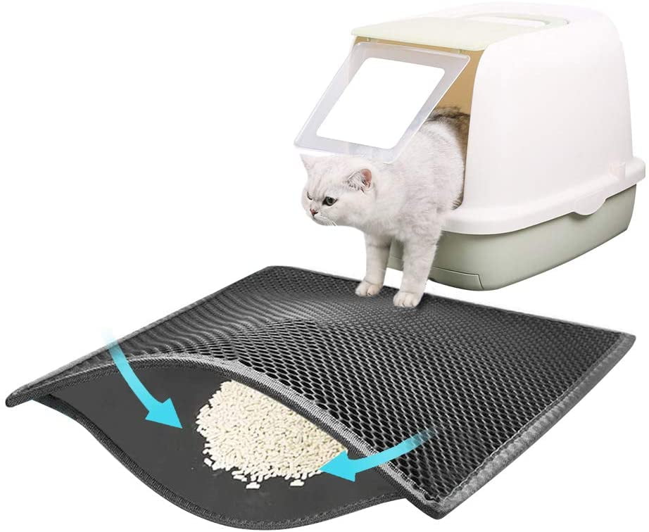 PAWISE Cat Litter Mat Double Layer Waterproof Trapping Mat