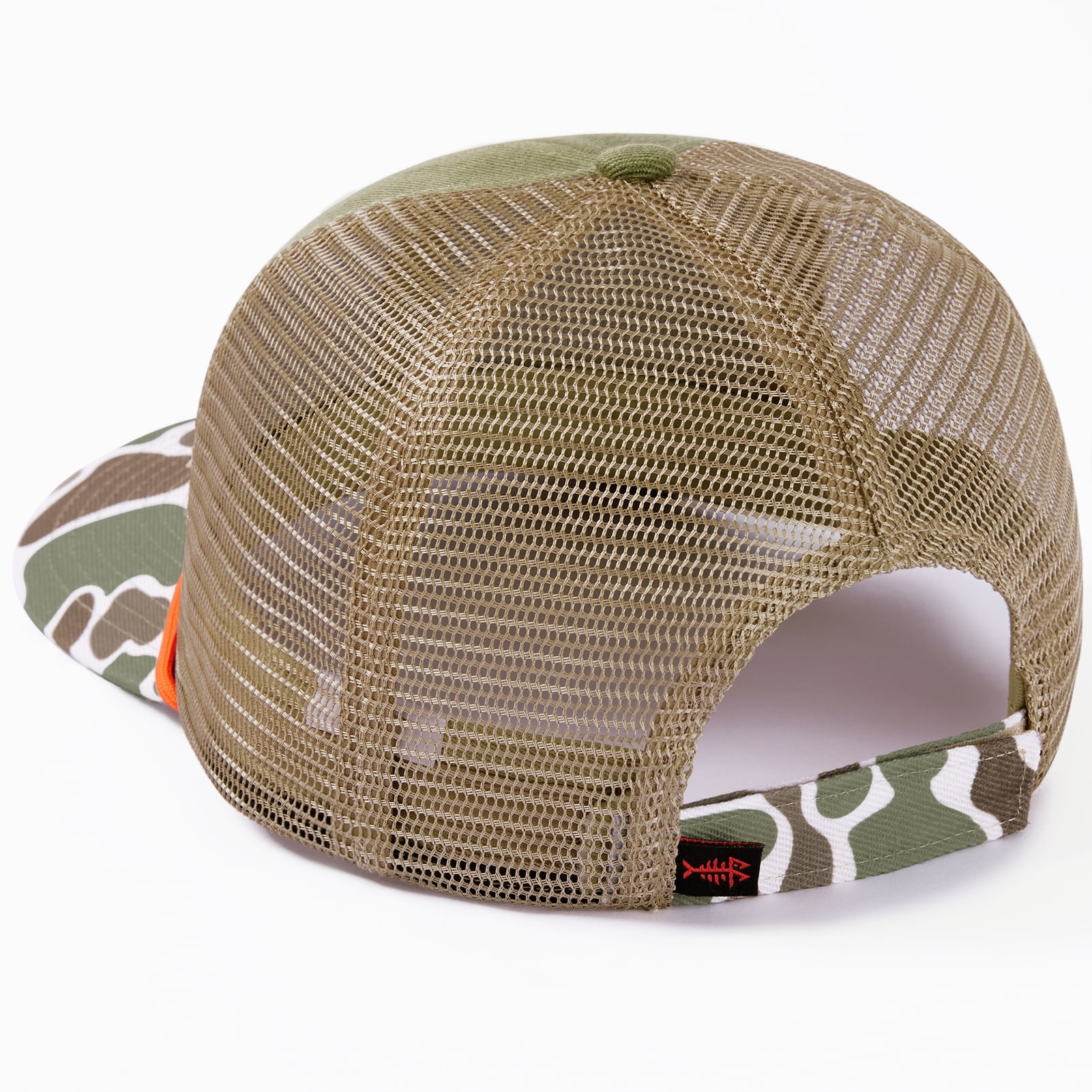 Bassdash Camo Rope Trucker Hat Adjustable, Embroidered Baseball Cap with Mesh Back for Hunting & Fishing