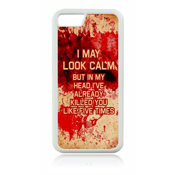 I May Look Calm Funny Quote White Rubber Case for the Apple iPhone 6 Plus / iPhone 6s Plus - Apple iPhone 6 Plus Accessories -iPhone 6s Plus Accessories - I May Look Calm Funny Quote White Rubber Case for the Apple iPhone 6 Plus / iPhone 6s Plus - Apple iPhone 6 Plus Accessories -iPhone 6s Plus Accessories -
