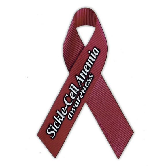 Magnetic Bumper Sticker - Sickle Cell Anemia Support Ribbon - Awareness Magnet - 4.25" x 7"