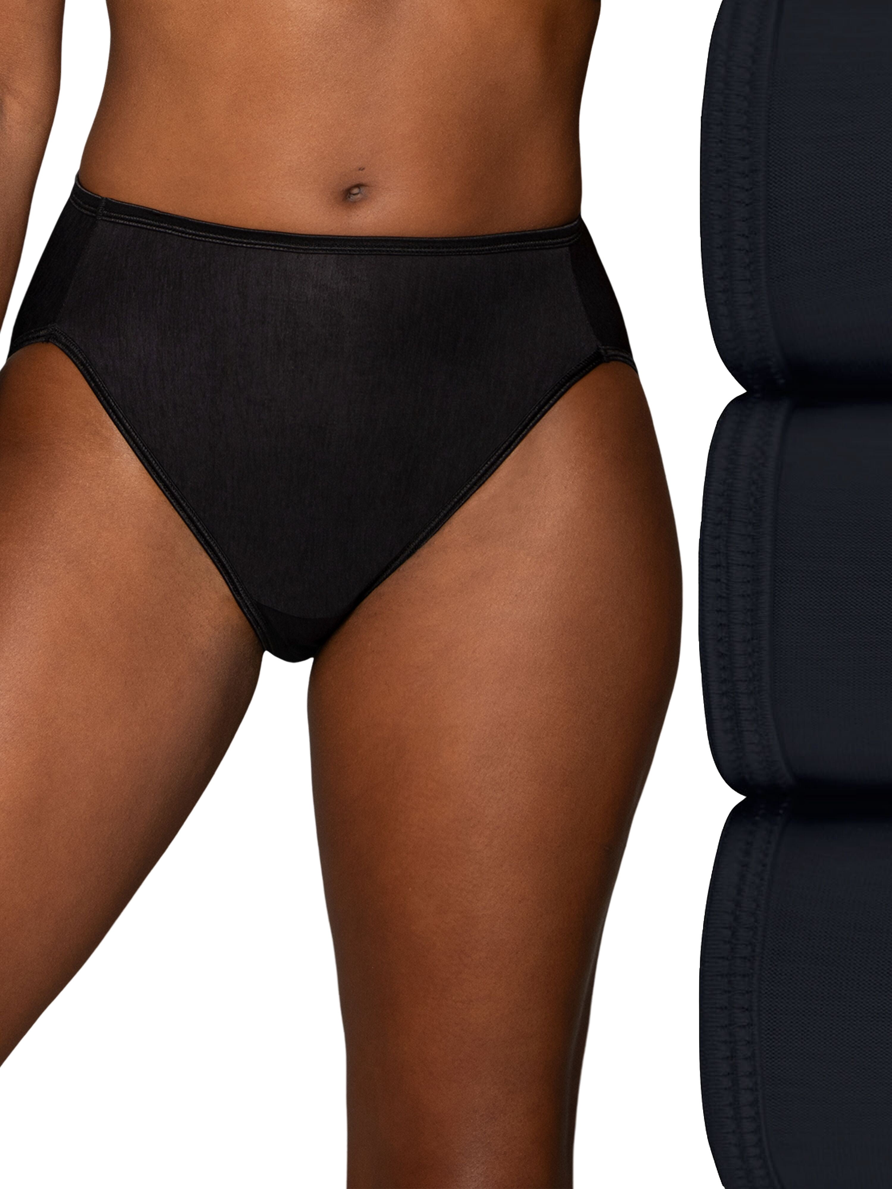 Vanity Fair Lingerie Women's Illumination Hi-Cut Panties, Silky Stretch Underwear, Multipacks, Sizes M - 3XL