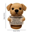 thumbnail image 2 of Positive Crochet Animals Golden Retriever Puppy Gifts, Graduate Essentials Stuffers Handmade Crochet Pug for Friend Coworkers Dog Mom Dad, Emotional Inspirational Little Reminders Support, 2 of 6