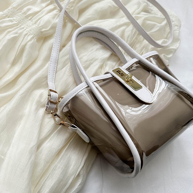 Bolsa bandolera de moda de gran capacidad con asa superior para mujer (blanco) Sywqhk Para Estrenar