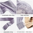 thumbnail image 5 of AILIVIN Women Wireless Bras Comfort Back Support Women Full Figure Lace Bra Women Bras Adjustable Wider Straps Full Coverage Lifting Up Bra Minimizer Bras No Wire Bra Purple 38DDD, 5 of 6