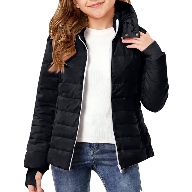 Abrigo de invierno cálido con capucha para niños, chaqueta ligera y gruesa acolchada de algodón, abrigo para niños