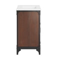 thumbnail image 3 of Sink Vanity Cabinet, White Black, Wood, Metal, Industrial Hotel Bedroom Bathroom, Modern Contemporary HB36011, 3 of 15