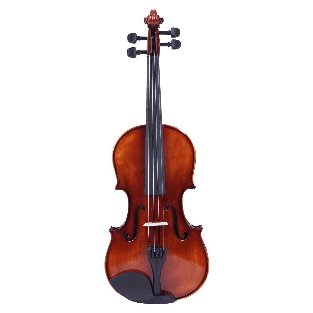 Tcbosik 4/4 Solid Wood Violin Set with Electronic Tuner, Case, Bow and Rosin, Fiddle Beginner Kit with Strings and Shoulder Rest for Starter, Dark Goldenrod
