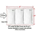 thumbnail image 6 of Dogbed4less Pet Bed Cover Set with Waterproof Liner and Zipper, 48 x 29 inch, Denim Brown, 2 Count, 6 of 7