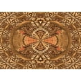 thumbnail image 1 of Ahgly Company Machine Washable Indoor Rectangle Transitional Orange Area Rugs, 2' x 3', 1 of 7